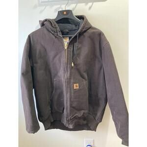 Carhartt Hooded Active Jacket Quilt Lined Mens Size 2XL 101540 201 Dark Brown